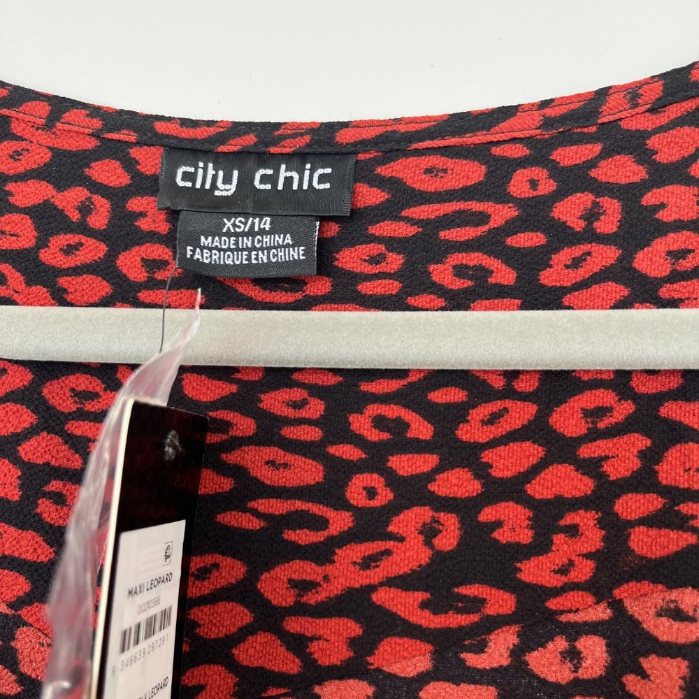 NWT City Chic Leopard Print Maxi Dress - Picture 4 of 8